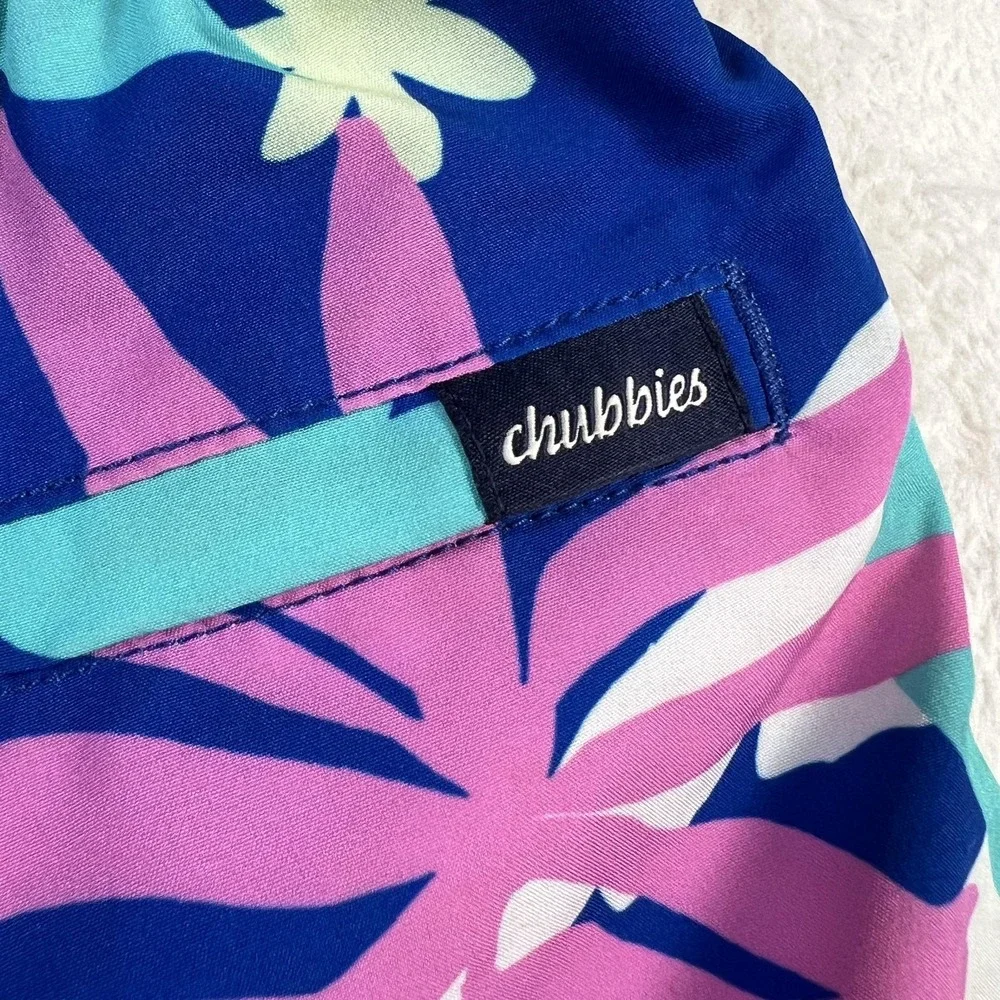 Chubbies Swim Trunks Shorts Mens Small Multicolor 5.5 Inseam Floral Tropical